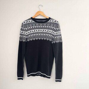 ASOS Design Knitted Fairisle Sweater Winter Christmas Print Size Small